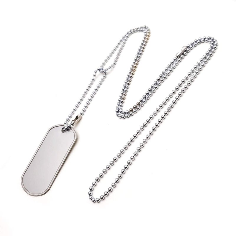SBC Stainless steel 4.5 in and 27 in. military dog tag ball chain Ships in 1-2 days from USA! - Image 2